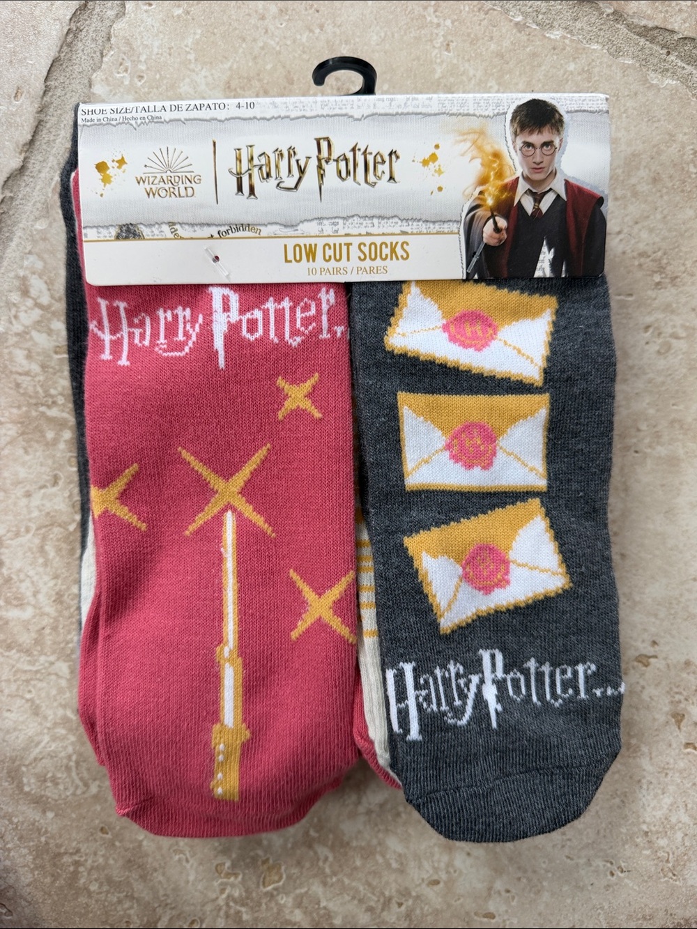 NWT Warner Bros. Harry Potter Low Cut Socks — 10 pair adult shoe size 4-10